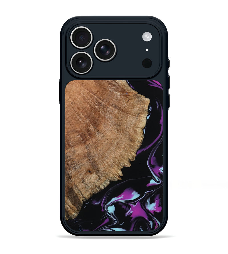 iPhone 17 Pro Max Wood Phone Case - Hakeem (Purple, 815818)