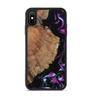 iPhone Xs Max Wood Phone Case - Hakeem (Purple, 815818)