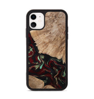 iPhone 11 Wood Phone Case - Trey (Red, 815820)