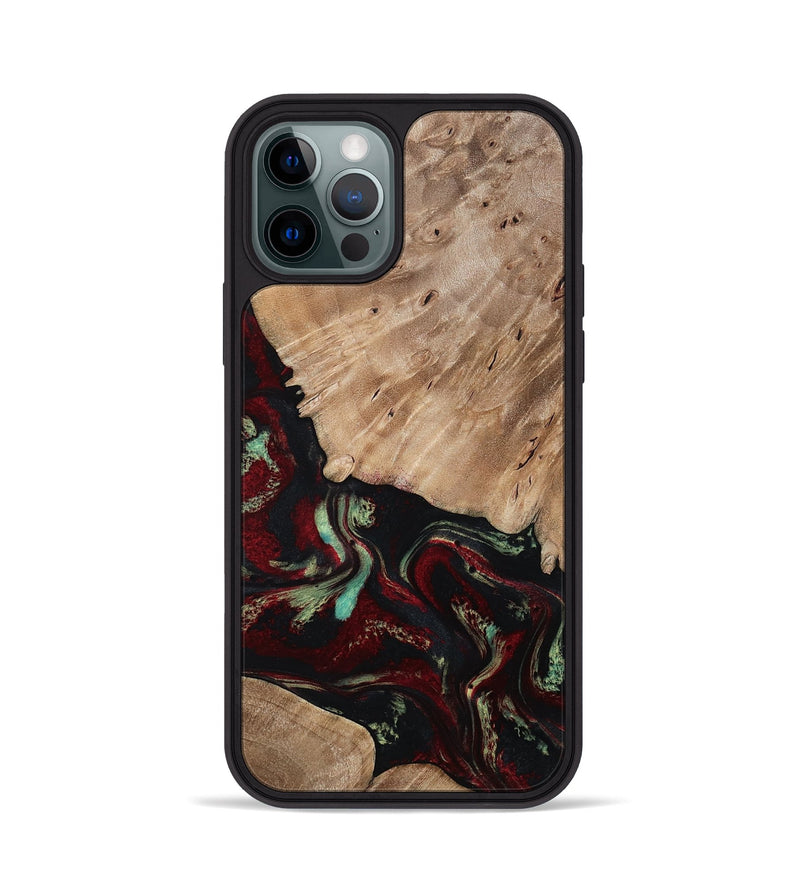 iPhone 12 Pro Wood Phone Case - Trey (Red, 815820)