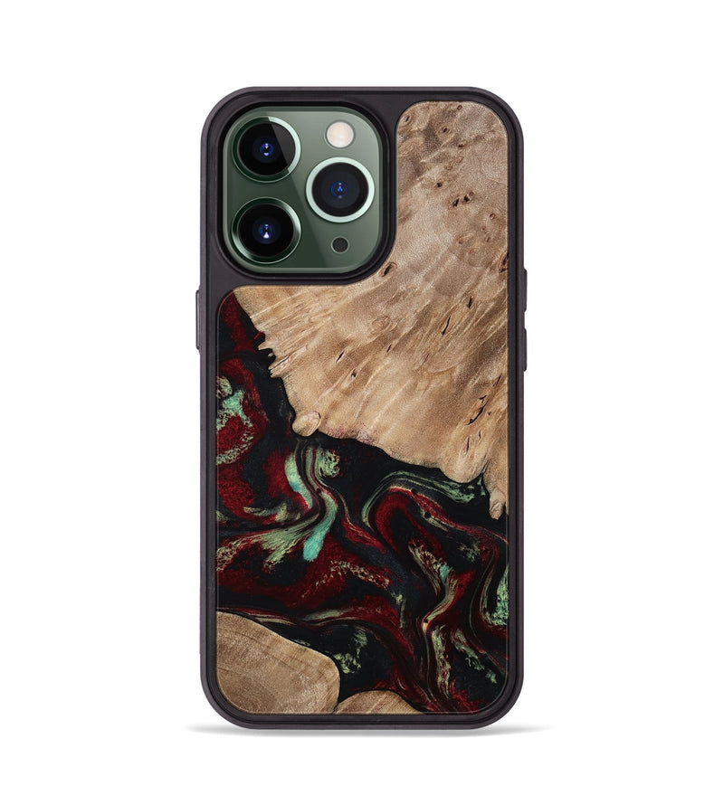 iPhone 13 Pro Wood Phone Case - Trey (Red, 815820)