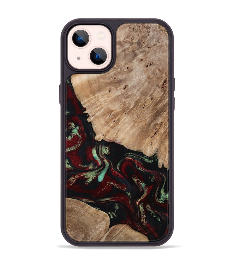iPhone 14 Plus Wood Phone Case - Trey (Red, 815820)