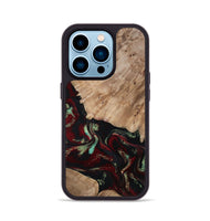 iPhone 14 Pro Wood Phone Case - Trey (Red, 815820)