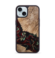 iPhone 15 Wood Phone Case - Trey (Red, 815820)