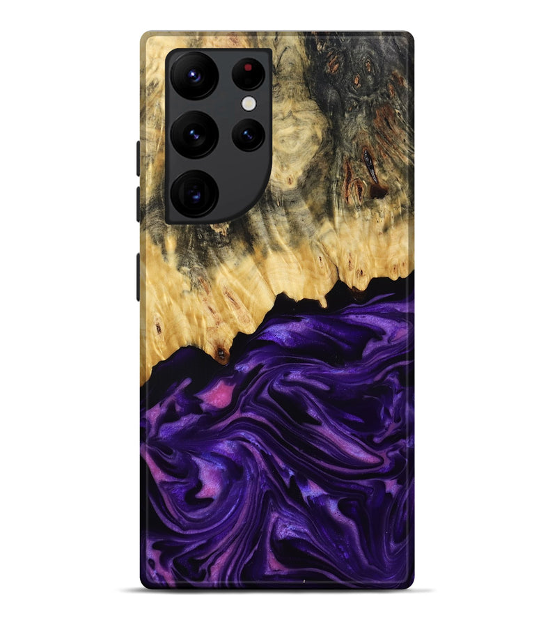 Galaxy S22 Ultra Wood Live Edge Phone Case - Mack (Purple, 815822)