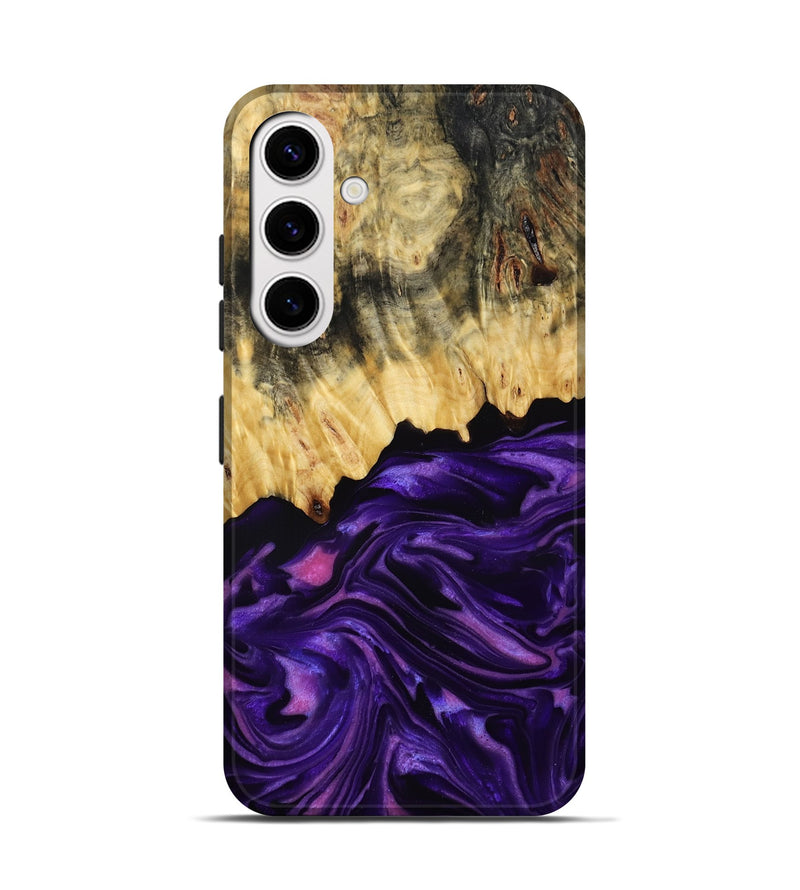 Galaxy S25 Wood Live Edge Phone Case - Mack (Purple, 815822)
