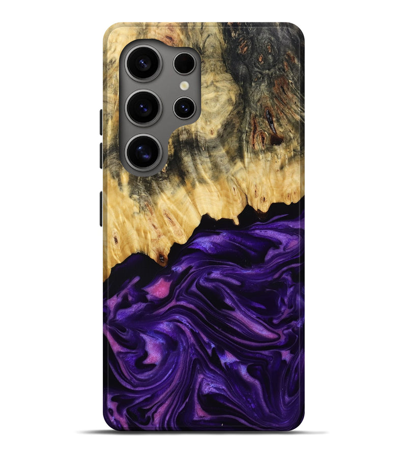 Galaxy S25 Ultra Wood Live Edge Phone Case - Mack (Purple, 815822)