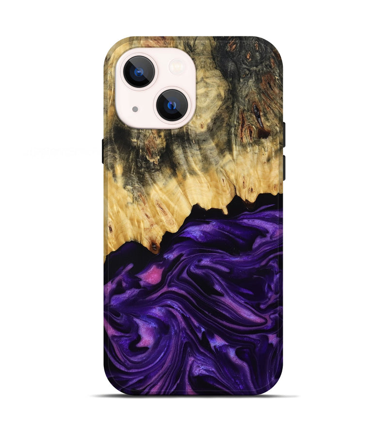 iPhone 13 Wood Live Edge Phone Case - Mack (Purple, 815822)