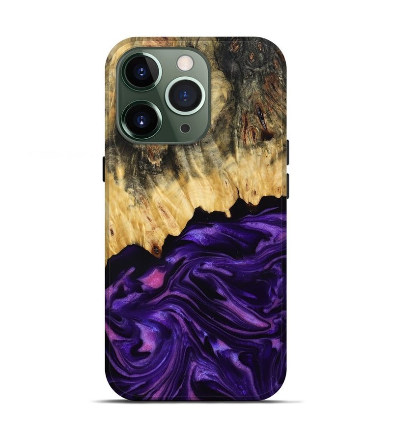 iPhone 13 Pro Wood Live Edge Phone Case - Mack (Purple, 815822)