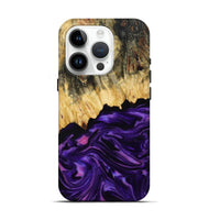 iPhone 15 Pro Wood Live Edge Phone Case - Mack (Purple, 815822)