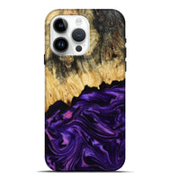 iPhone 15 Pro Max Wood Live Edge Phone Case - Mack (Purple, 815822)