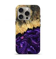 iPhone 16 Pro Wood Live Edge Phone Case - Mack (Purple, 815822)