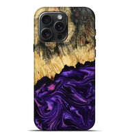 iPhone 16 Pro Max Wood Live Edge Phone Case - Mack (Purple, 815822)