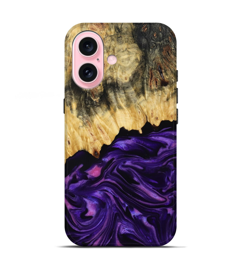 iPhone 17 Wood Live Edge Phone Case - Mack (Purple, 815822)