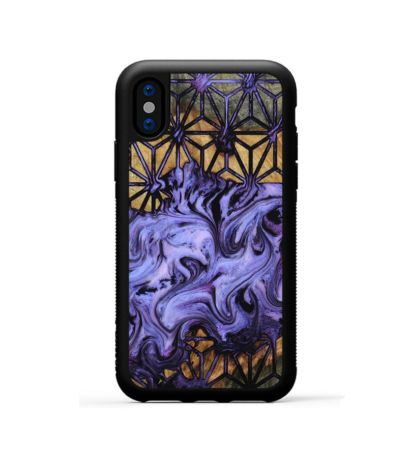 iPhone Xs Wood Phone Case - Kamden (Pattern, 815833)