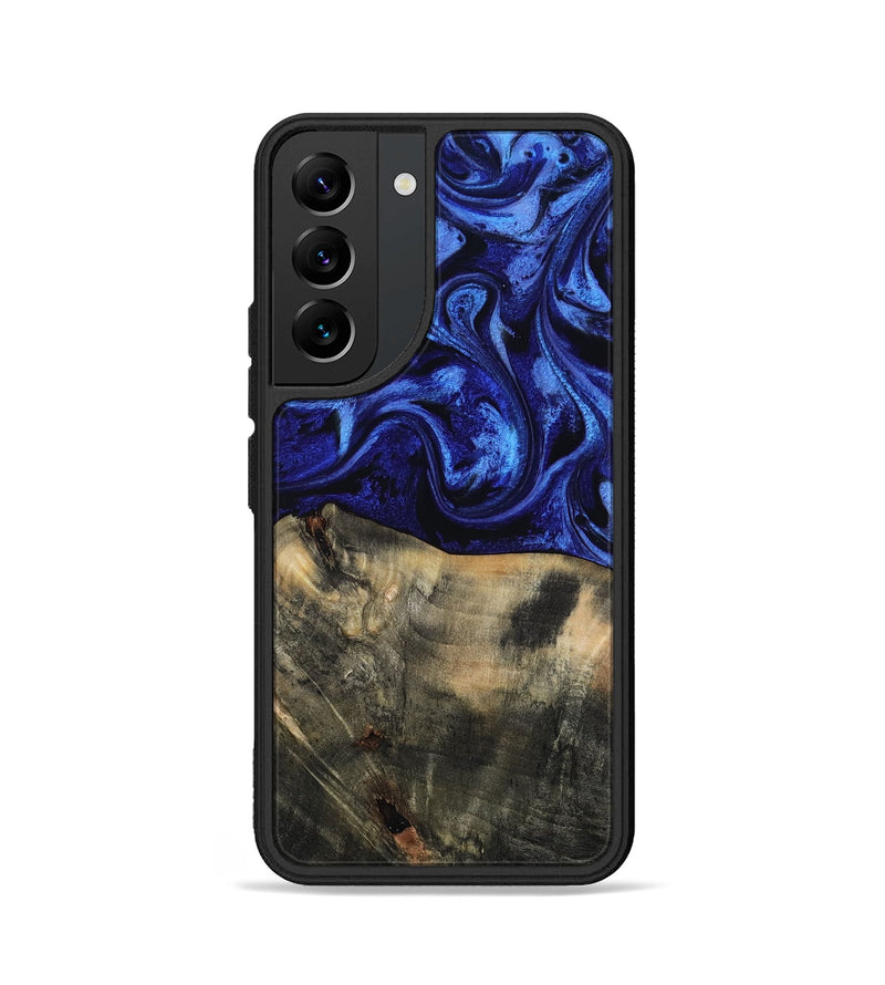 Galaxy S22 Wood Phone Case - Jaidyn (Blue, 815842)