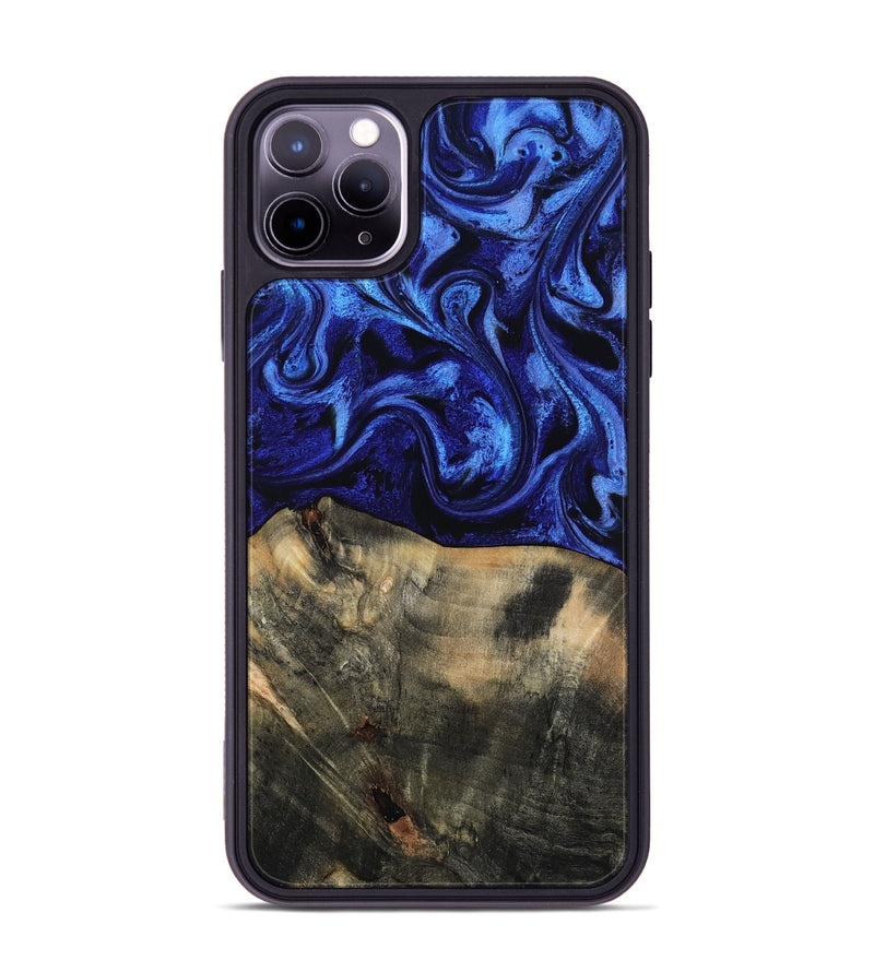 iPhone 11 Pro Max Wood Phone Case - Jaidyn (Blue, 815842)