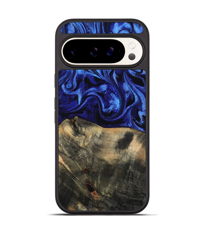 Pixel 9 Pro Wood Phone Case - Jaidyn (Blue, 815842)