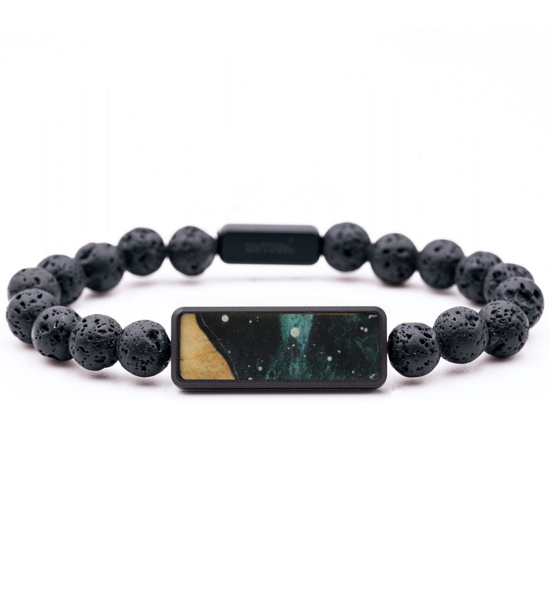 Lava Bead Wood Bracelet - Colleen (Cosmos, 815952)