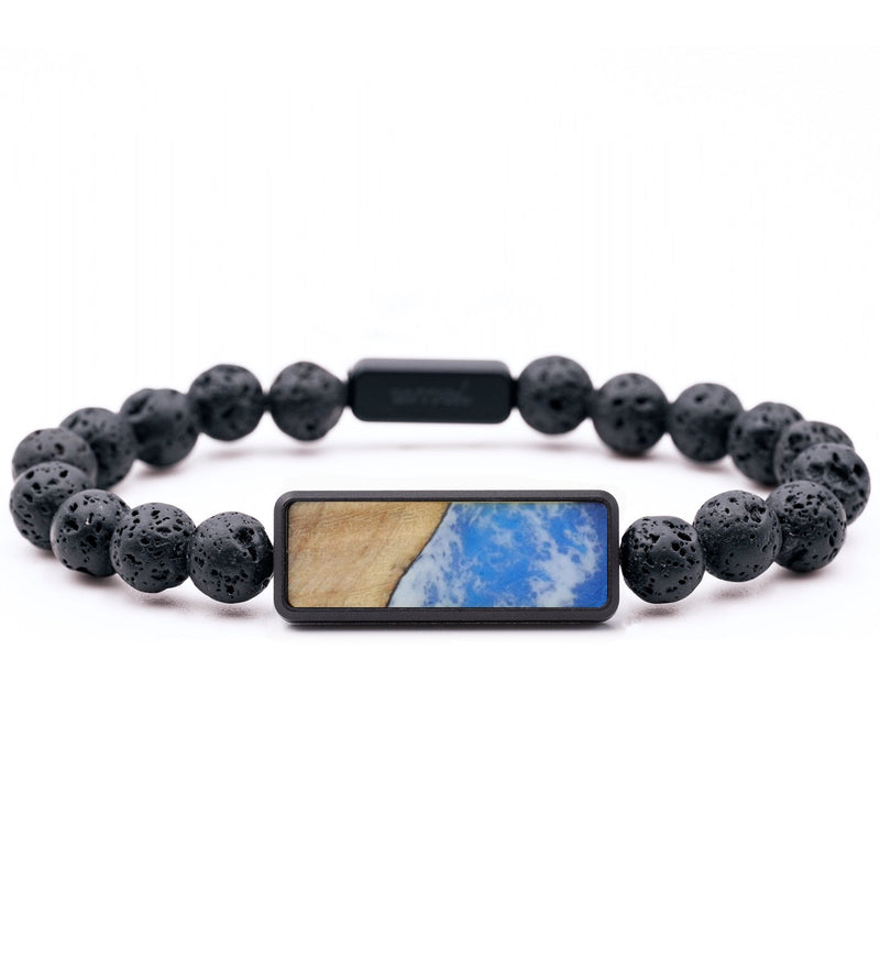 Lava Bead Wood Bracelet - Nelson (Coastal, 815972)