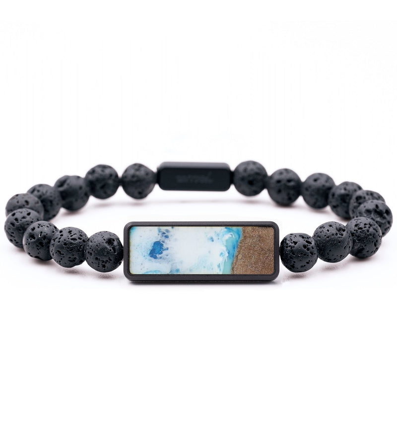 Lava Bead Wood Bracelet - Charlotte (Coastal, 815973)