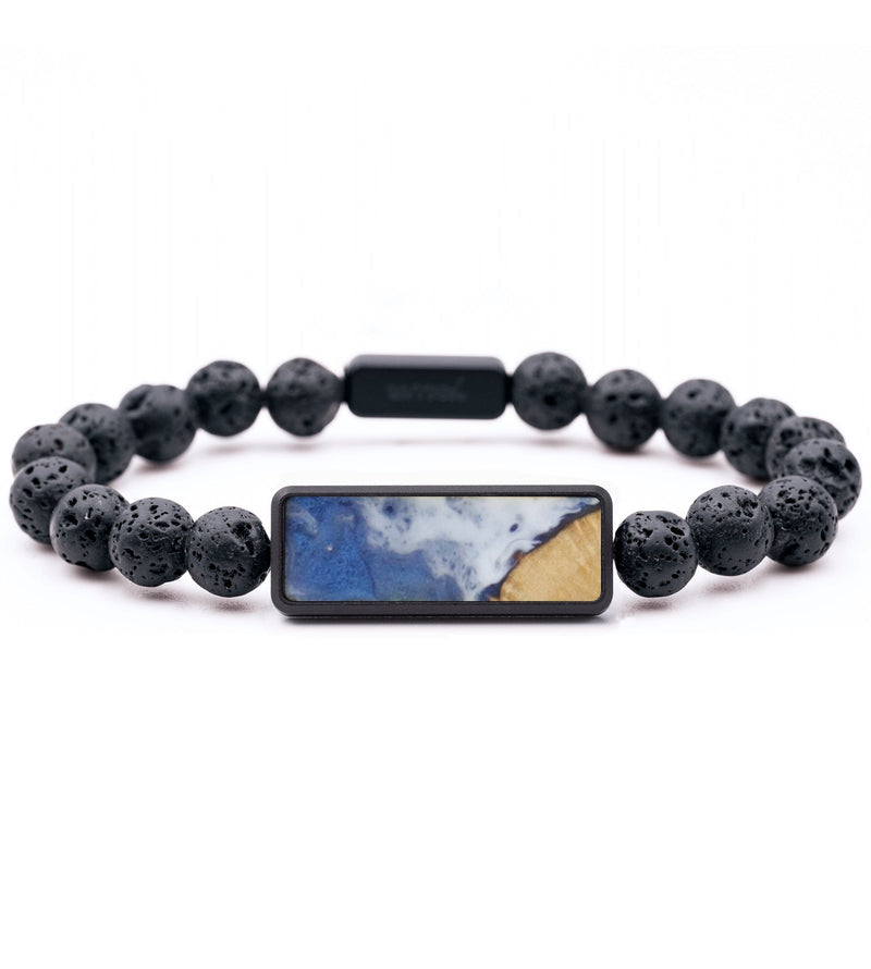 Lava Bead Wood Bracelet - Aliyah (Coastal, 815981)