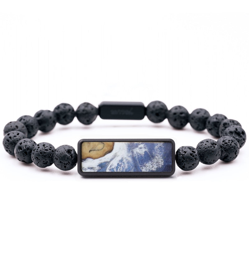 Lava Bead Wood Bracelet - Lois (Coastal, 815985)
