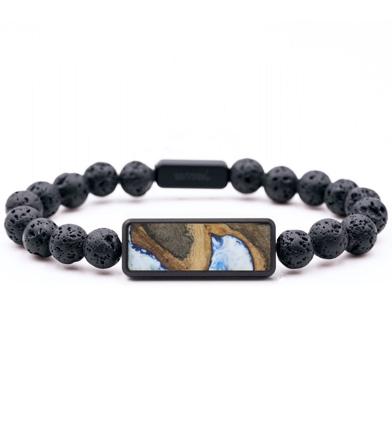 Lava Bead Wood Bracelet - Ruth (Coastal, 815986)