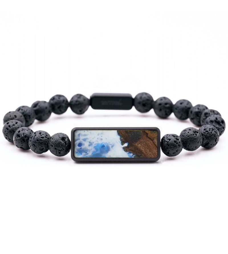 Lava Bead Wood Bracelet - Kenzie (Coastal, 815988)
