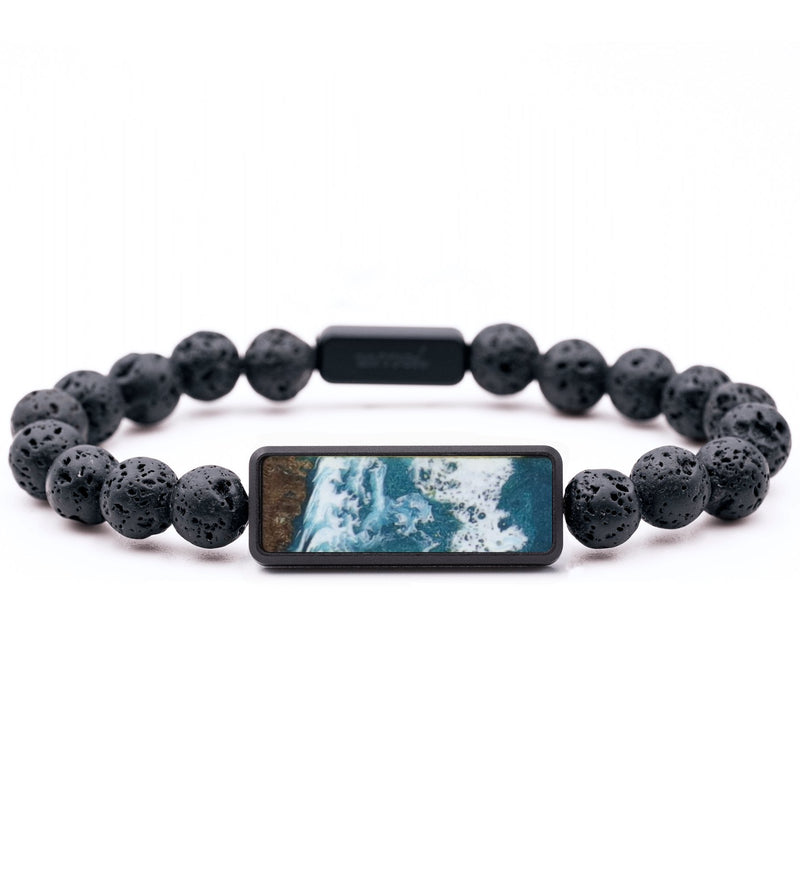 Lava Bead Wood Bracelet - Mya (Coastal, 815992)
