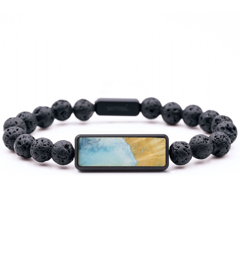 Lava Bead Wood Bracelet - Grover (Coastal, 815996)