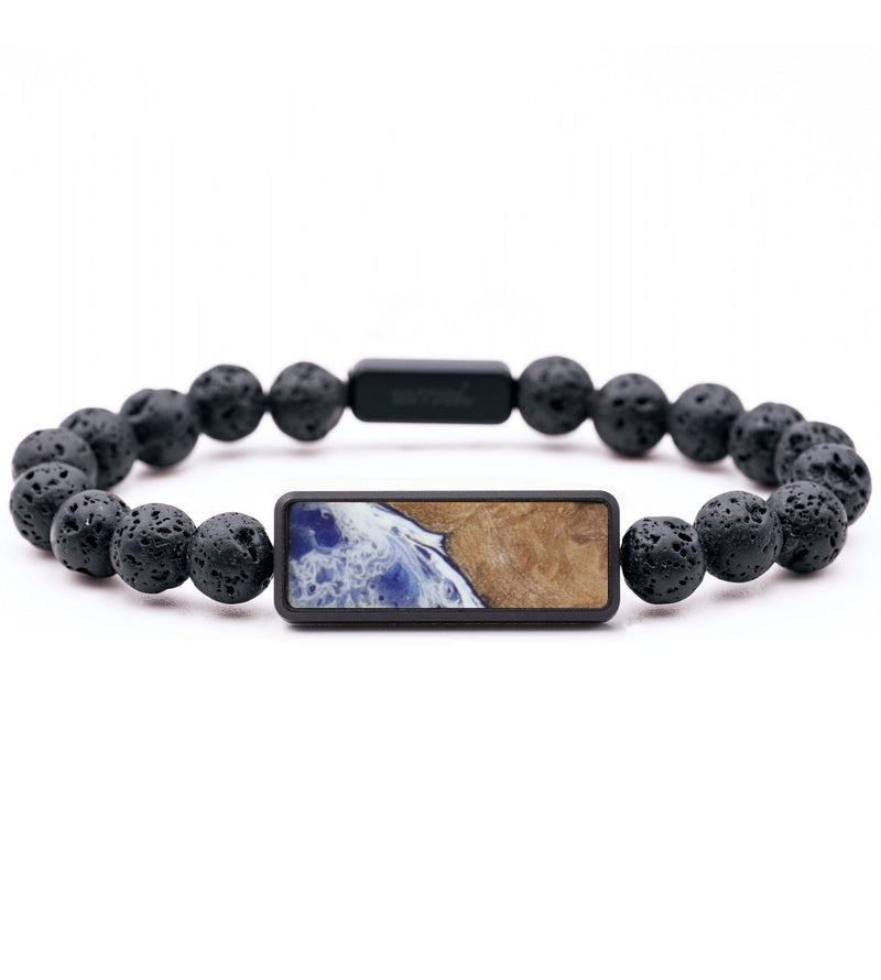 Lava Bead Wood Bracelet - Sharyn (Coastal, 816002)