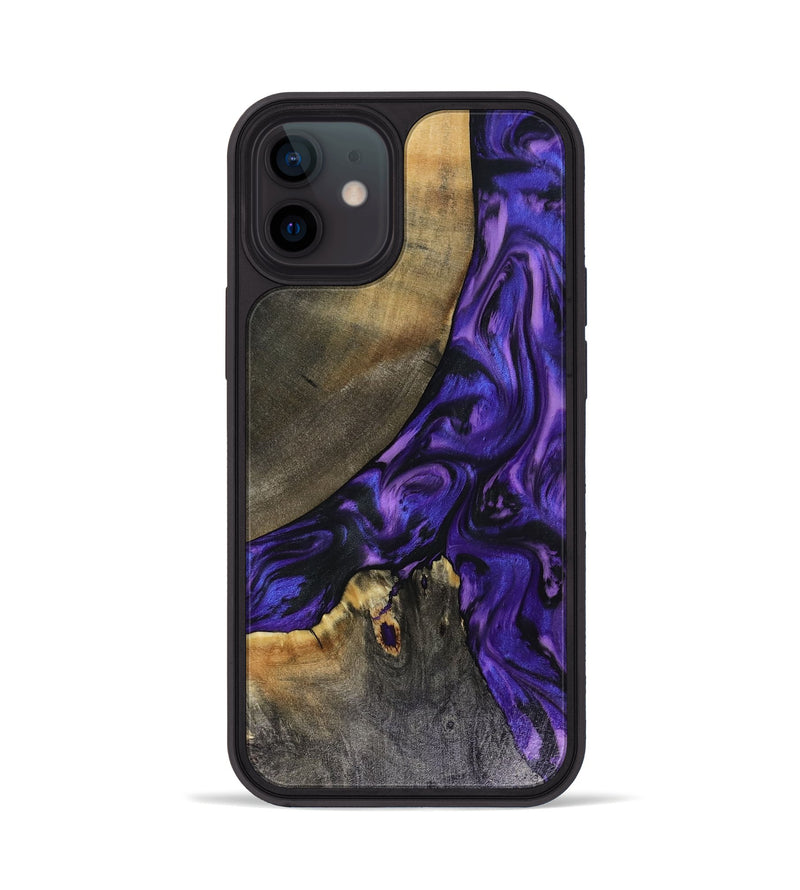 iPhone 12 Wood Phone Case - Denisse (Purple, 816055)