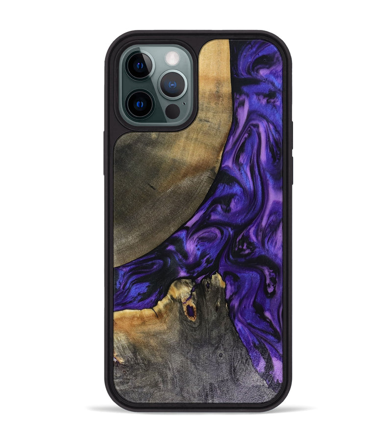 iPhone 12 Pro Max Wood Phone Case - Denisse (Purple, 816055)