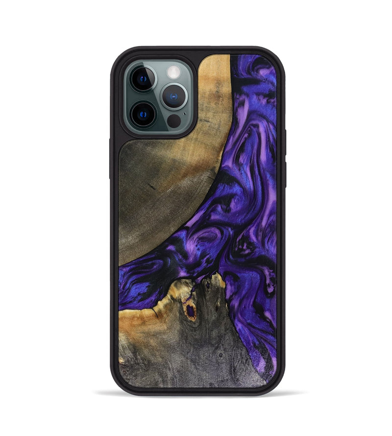 iPhone 12 Pro Wood Phone Case - Denisse (Purple, 816055)