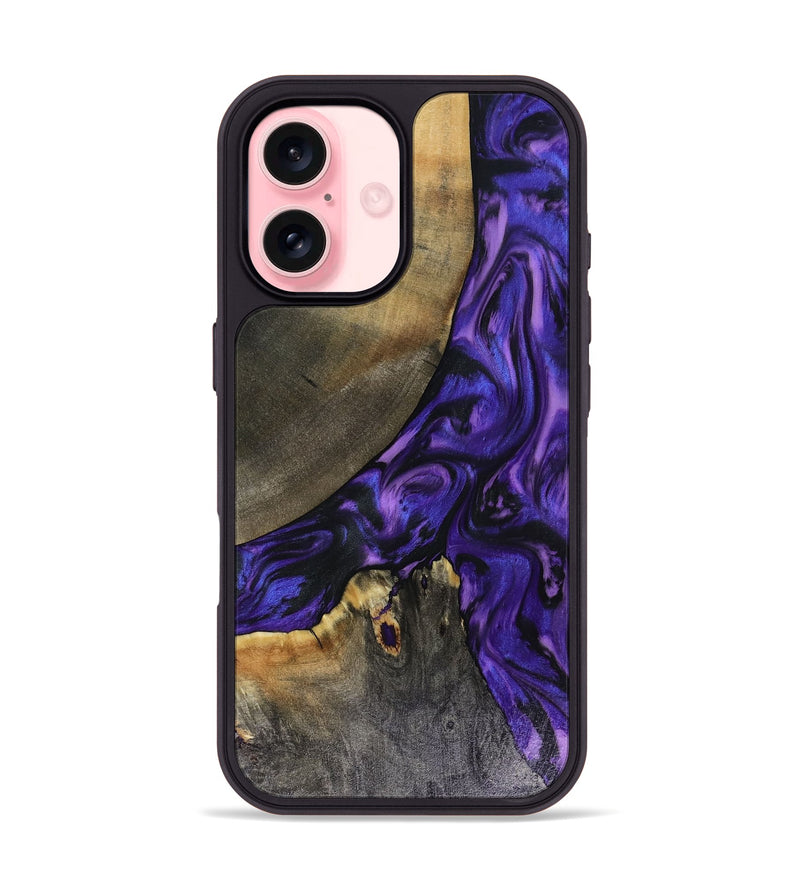 iPhone 16 Wood Phone Case - Denisse (Purple, 816055)