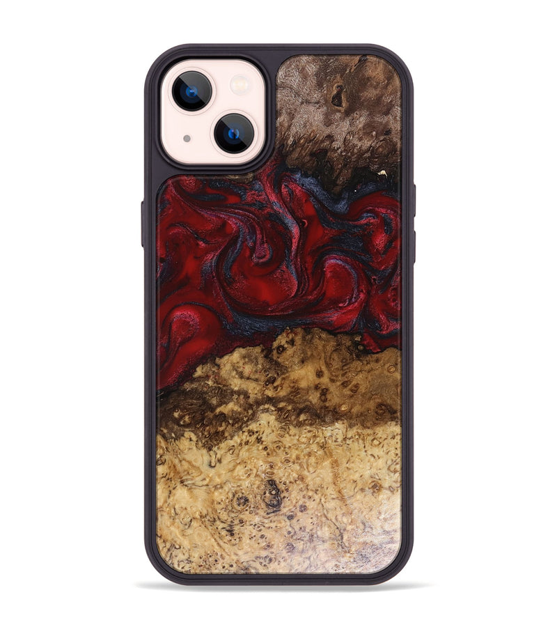 iPhone 14 Plus Wood Phone Case - Elina (Red, 816056)