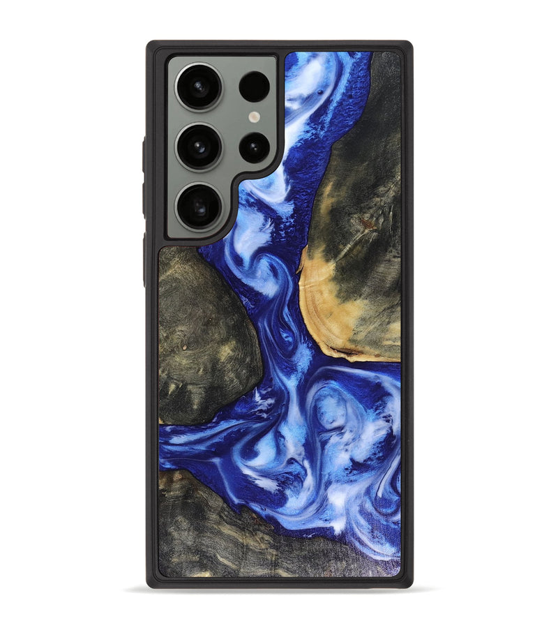 Galaxy S23 Ultra Wood Phone Case - Mettie (Blue, 816065)