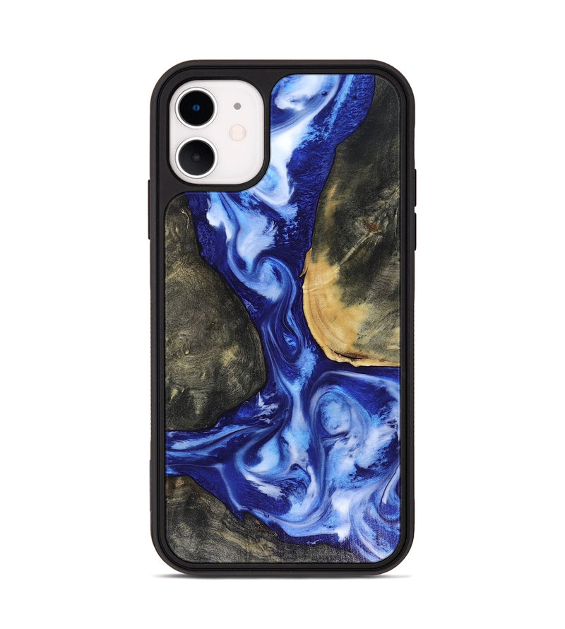 iPhone 11 Wood Phone Case - Mettie (Blue, 816065)