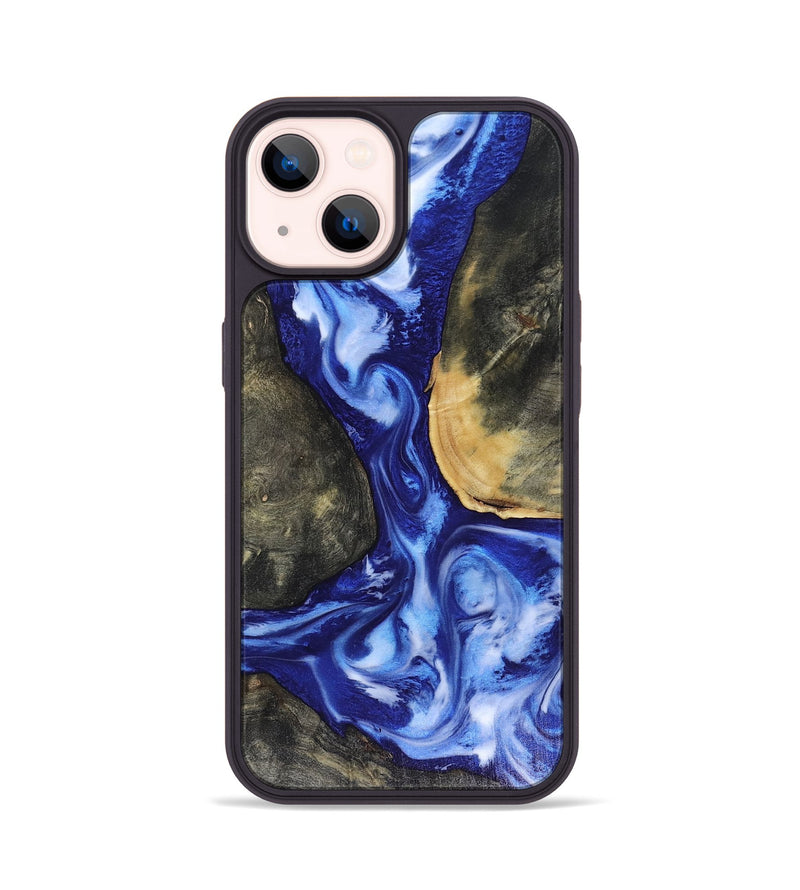 iPhone 14 Wood Phone Case - Mettie (Blue, 816065)