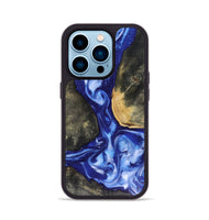 iPhone 14 Pro Wood Phone Case - Mettie (Blue, 816065)