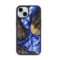 iPhone 15 Wood Phone Case - Mettie (Blue, 816065)