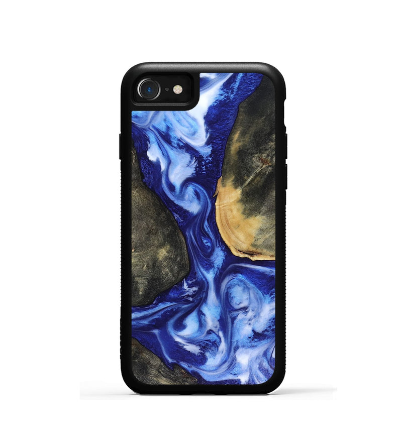 iPhone SE Wood Phone Case - Mettie (Blue, 816065)