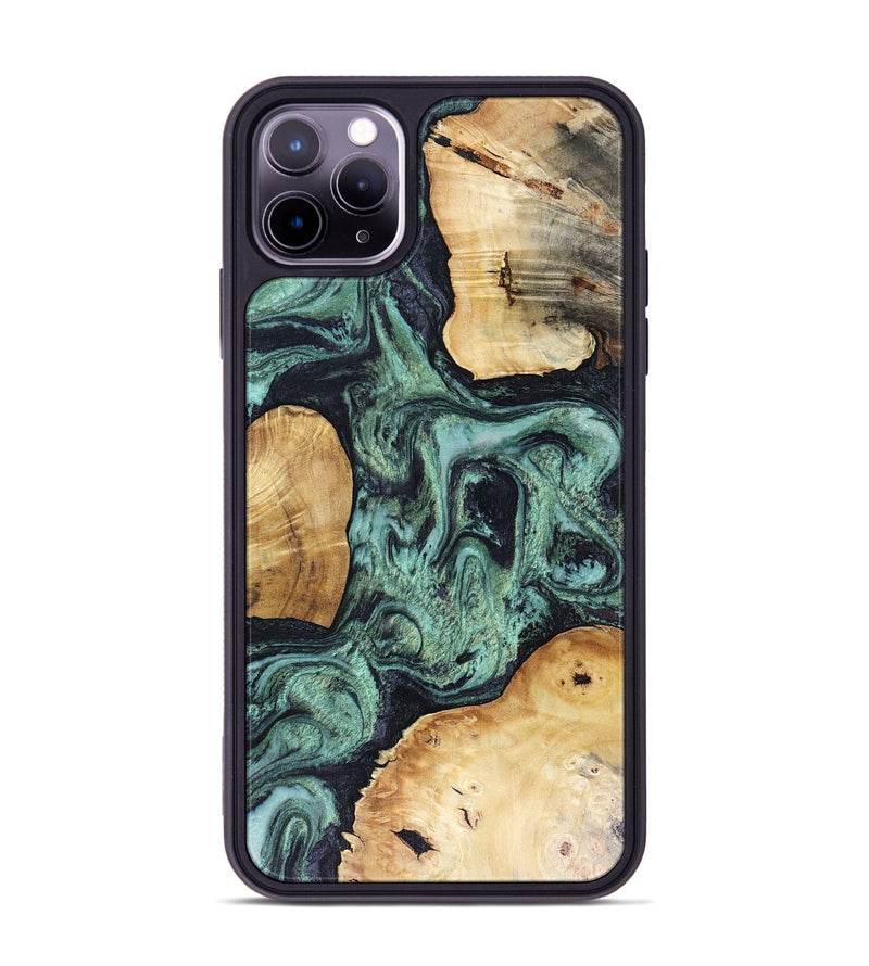 iPhone 11 Pro Max Wood Phone Case - Mellisa (Green, 816069)