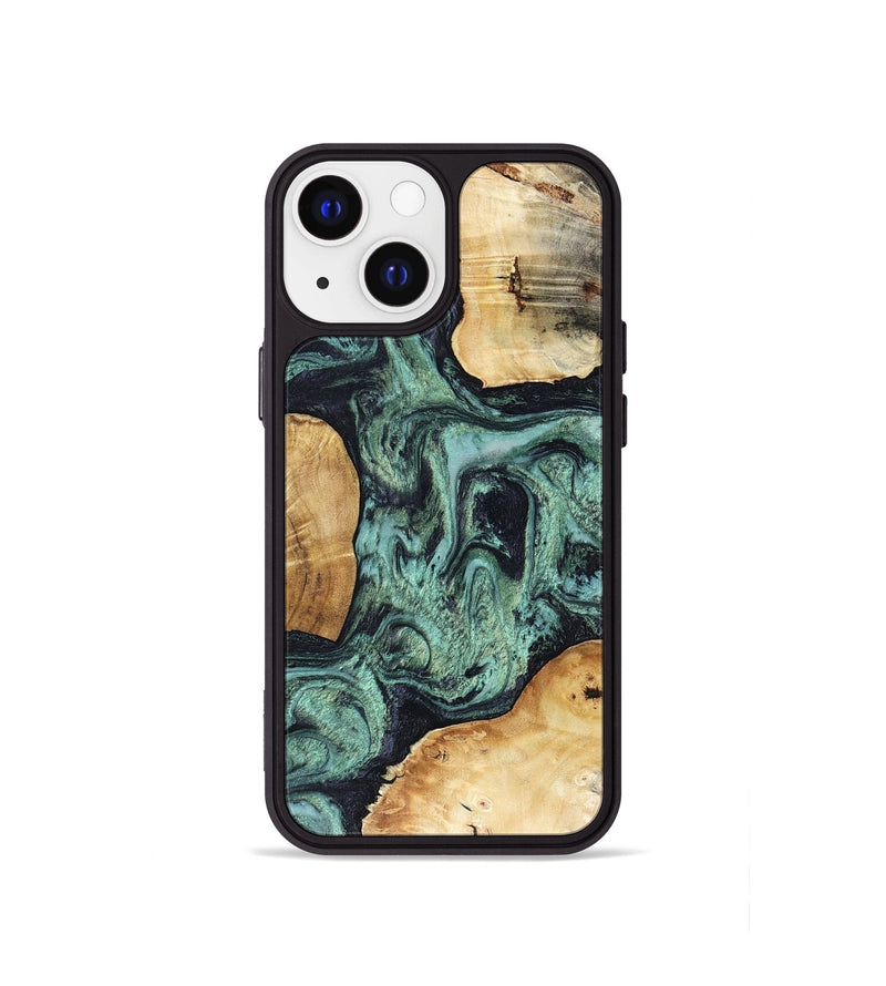 iPhone 13 mini Wood Phone Case - Mellisa (Green, 816069)