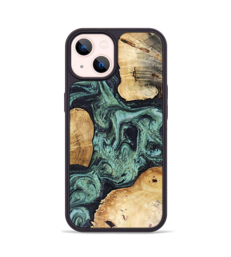iPhone 14 Wood Phone Case - Mellisa (Green, 816069)