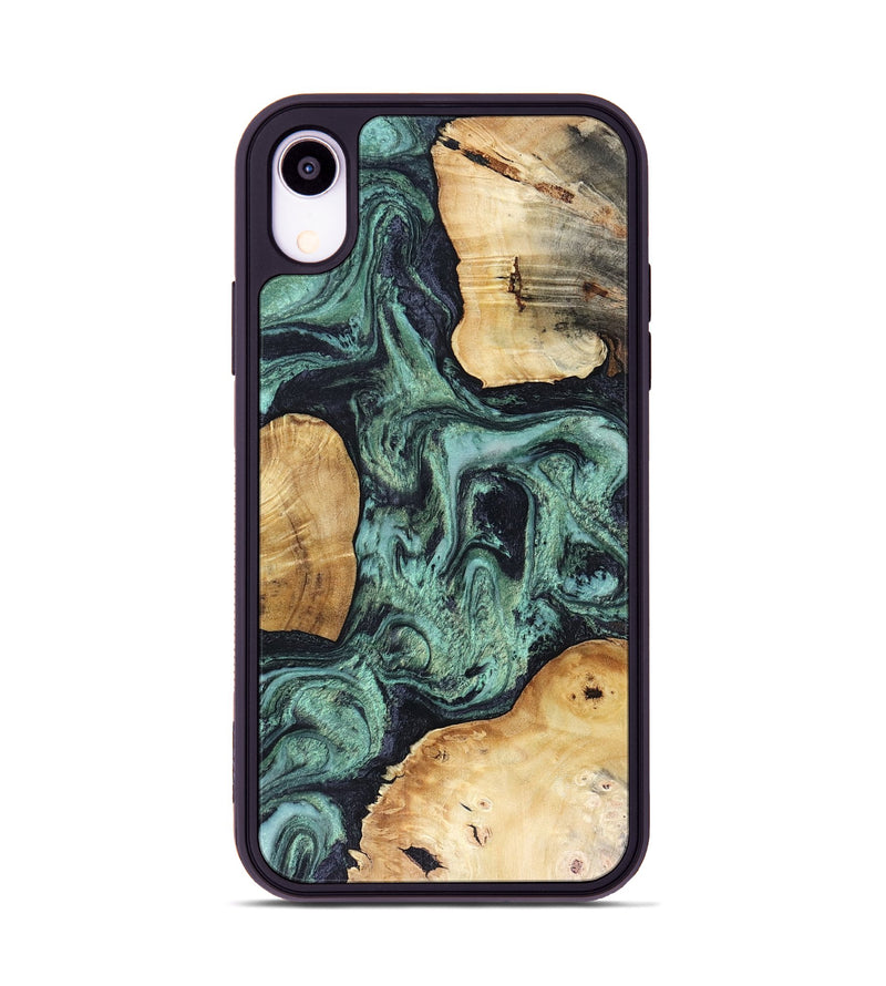 iPhone Xr Wood Phone Case - Mellisa (Green, 816069)