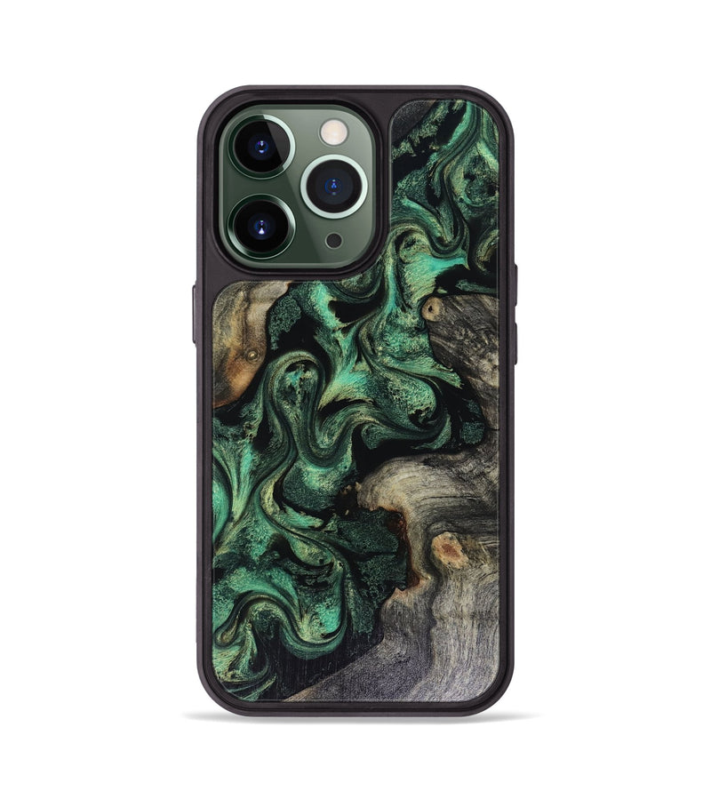 iPhone 13 Pro Wood Phone Case - Abraham (Green, 816070)