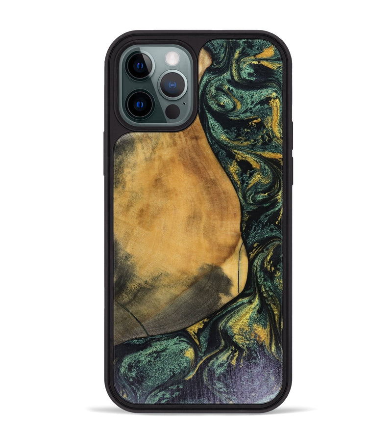 iPhone 12 Pro Max Wood Phone Case - Karsyn (Green, 816071)