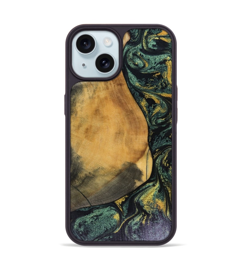 iPhone 15 Wood Phone Case - Karsyn (Green, 816071)